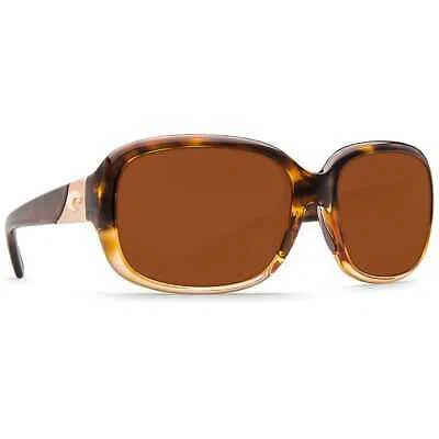 Pre-owned Costa Del Mar Costa Gannet Shiny Tortoise Fade Frame W/copper 580p Lenses 06s9041-90410358