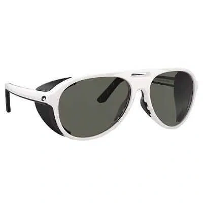 Pre-owned Costa Del Mar Costa Grand Catalina Hull White Frame Sunglasses W/gray 580g 06s9117-91170859 In Hull White Frame W/gray 580g Lenses