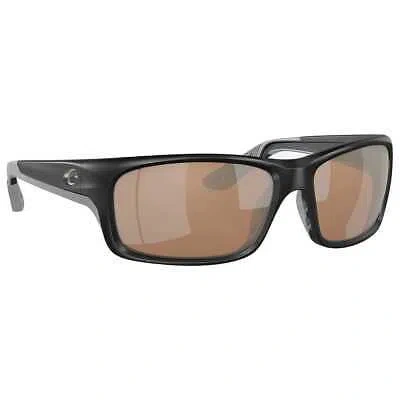 Pre-owned Costa Del Mar Costa Jose Pro Matte Black Frame W/copper Silver Mirror 580g 06s9106-91060362