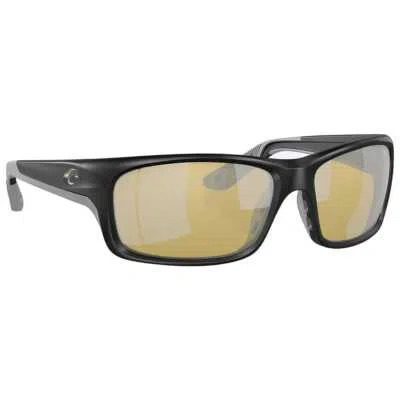 Pre-owned Costa Del Mar Costa Jose Pro Matte Black Frame W/sunrise Silver Mirror 580g 06s9106-91060562