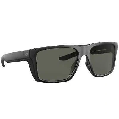 Pre-owned Costa Del Mar Costa Lido Matte Black Sunglasses W/gray 580g Lenses 06s9104-91040457 In Matte Black W/gray 580g Lenses