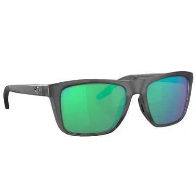 Pre-owned Costa Del Mar Costa Mainsail Gray Frame Sunglasses W/green Mirror 580g Lenses 06s9107-91070455