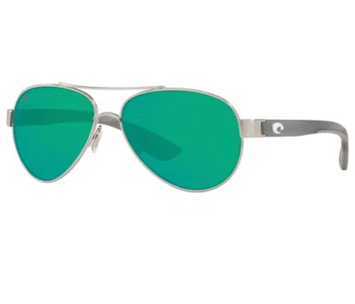 Pre-owned Costa Del Mar Costa Ocearch Loreto Sunglasses - Polarized - Lr278oc Og - Silver W/green Mirror