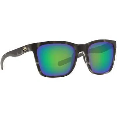 Pre-owned Costa Del Mar Costa Panga Matte Gray Tortoise Frame W/green Mirror 580p Lens 06s9037-90371156 In Matte Gray Tortoise Frame W/green Mirror 580p Lenses
