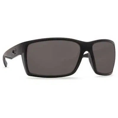 Pre-owned Costa Del Mar Costa Reefton Blackout Frame Sunglasses W/gray 580p Lenses 06s9007-90070164