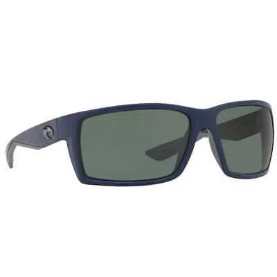 Pre-owned Costa Del Mar Costa Reefton Matte Blue Frame Sunglasses W/gray 580p Lenses 06s9007-90070464 In Matte Blue Frame W/gray 580p Lenses