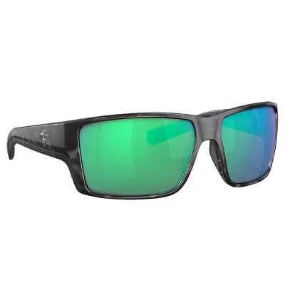 Pre-owned Costa Del Mar Costa Reefton Tiger Shark Sunglasses W/green Mirror 580g 06s9007-90074664 In Tiger Shark Frame W/green Mirror 580g Lenses