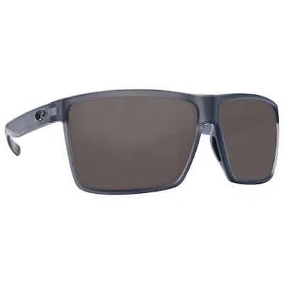 Pre-owned Costa Del Mar Costa Rincon Matte Smoke Crystal Frame Sunglasses W/gray 580p 06s9018-90180563 In Matte Smoke Crystal Frame W/gray 580p Lenses