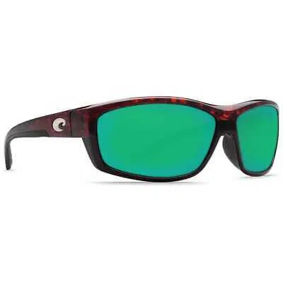 Pre-owned Costa Del Mar Costa Saltbreak Tortoise Frame Sunglasses W/green Mirror 580p 06s9020-90200765 In Tortoise Frame W/green Mirror 580p Lenses