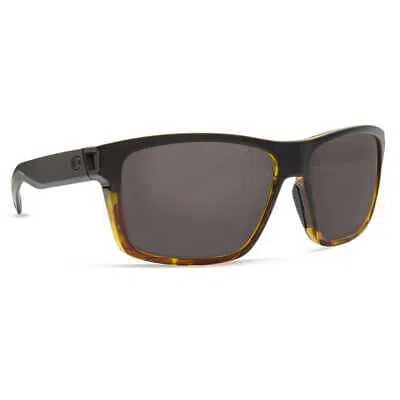 Pre-owned Costa Del Mar Costa Slack Tide Matte Black/tortoise Frame W/gray 580p Lenses 06s9035-90350260