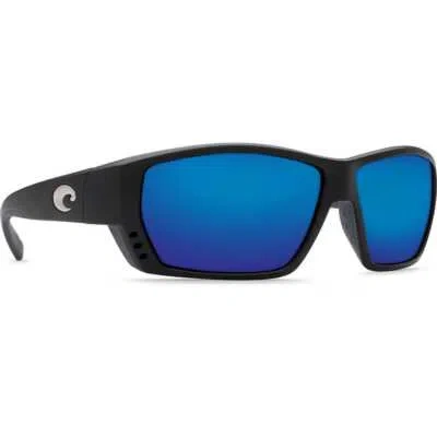 Pre-owned Costa Del Mar Costa Tuna Alley Matte Black Frame W/blue Mirror 580g Lenses 06s9009-90092762