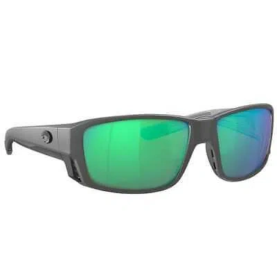 Pre-owned Costa Del Mar Costa Tuna Alley Pro Matte Gray Frame W/green Mirror 580g Lens 06s9105-91050860 In Matte Gray Frame W/green Mirror 580g Lenses