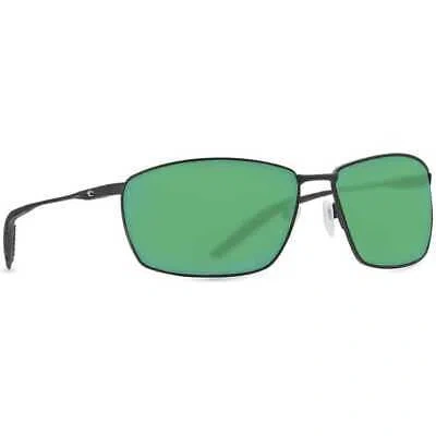 Pre-owned Costa Del Mar Costa Turret Matte Black/ Black Sunglasses W/green Mirror 580p 06s6009-60090363 In Matte Black + Matte Black/black W/green Mirror 580p Lenses