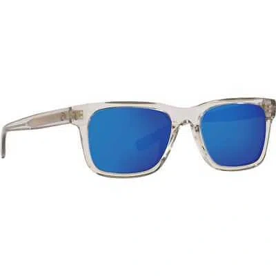 Pre-owned Costa Del Mar Costa Tybee Shiny Gray Crystal Sunglasses W/blue Mirror 580g 06s2003-20030252 In Shiny Light Gray