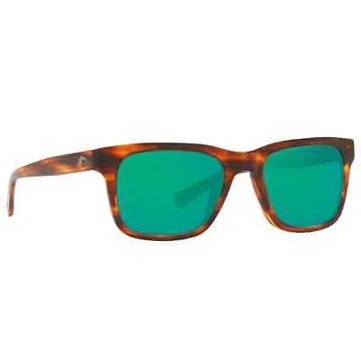 Pre-owned Costa Del Mar Costa Tybee Shiny Tortoise Sunglasses W/green Mirror 580g Lens 06s2003-20030652 In Shiny Tortoise W/green Mirror 580g Lenses