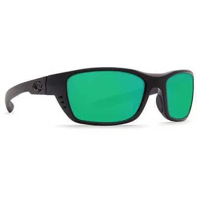 Pre-owned Costa Del Mar Costa Whitetip Blackout Frame Sunglasses W/green Mirror 580p 06s9056-90560558