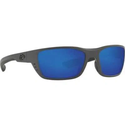 Pre-owned Costa Del Mar Costa Whitetip Matte Gray Frame Sunglasses W/blue Mirror 580g 06s9056-90561758 In Matte Gray Frame W/blue Mirror 580g Lenses
