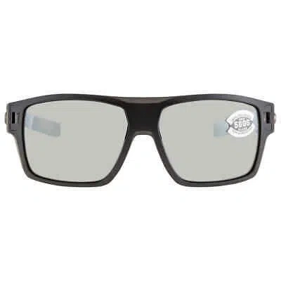 Pre-owned Costa Del Mar Diego Gray Silver Mirror Polarized Glass Men's Sunglasses Dgo 11 In Orange
