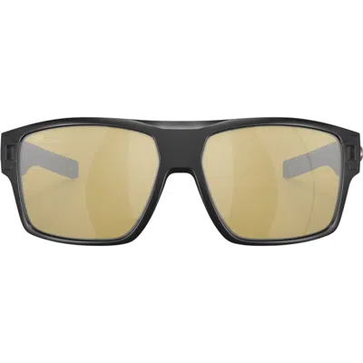 Costa Del Mar Diego Sunglasses In Matte Usa Black Silver Miror 580g In Multi