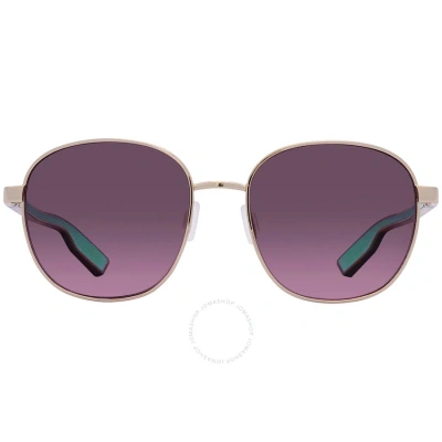 Costa Del Mar Egret Rose Gradient Polarized Glass Round Ladies Sunglasses 6s4005 400515 55 In Gold / Rose