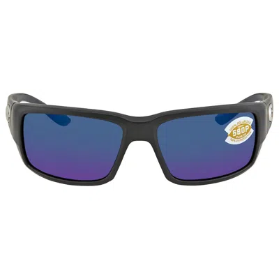 Costa Del Mar Fantail Blue Mirror Polarized Medium Fit Sunglasses Tf 11 Obmp In Black