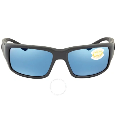 Costa Del Mar Fantail Blue Mirror Polarized Polycarbonate Men's Sunglasses Tf 98 Obmp 59 In Blue / Gray