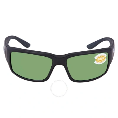 Costa Del Mar Fantail Green Mirror Polarized Polycarbonate Men's Sunglasses Tf 11 Ogmp 59 In Black / Green