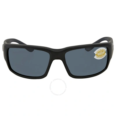 Costa Del Mar Fantail Grey Polarized Polycarbonate Men's Sunglasses Tf 11 Ogp 59 In Black / Grey