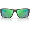 Costa Del Mar Fantail Pro 60mm Polarized Sunglasses In Matte Tortoise/green 580g