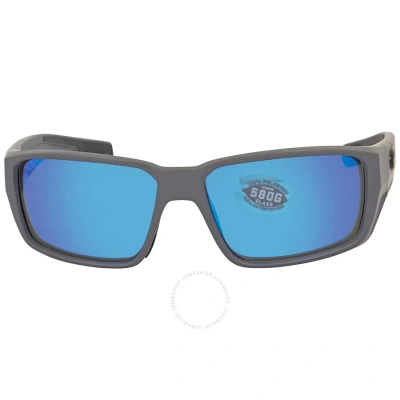 Costa Del Mar Fantail Pro Blue Mirror Polarized Glass Men's Sunglasses 6s9079 907909 60 In Blue / Grey