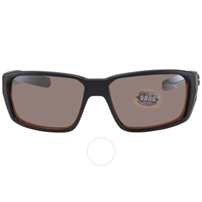 Costa Del Mar Fantail Pro Copper Silver Mirror Polarized Glass Men's Sunglasses 6s9079 907903 60 In Black / Copper / Silver