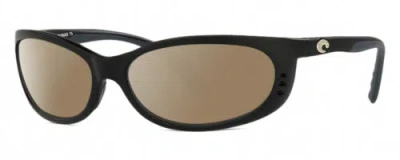 Pre-owned Costa Del Mar Fathom Mens Oval Designer Polarized Sunglasses Black 61mm 4 Option In Amber Brown Polar