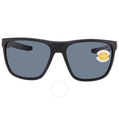 Costa Del Mar Ferg Grey Polarized Polycarbonate Men's Sunglasses Frg 11 Ogp 59 In Black / Grey