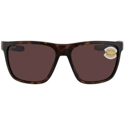 Costa Del Mar Ferg Matte Tortoise Square Nylon Unisex Sunglasses Frg 191 Ocp In Grey