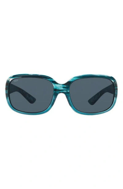 Costa Del Mar Gannet 58mm Polarized Pillow Sunglasses In Blue
