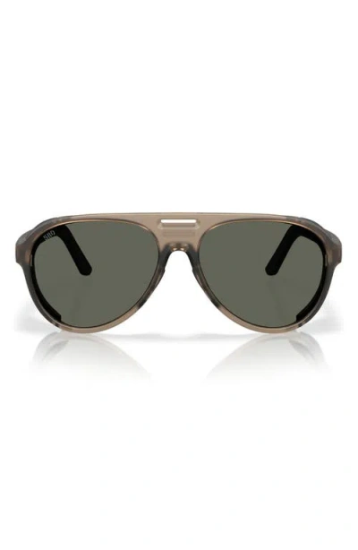 Costa Del Mar Grand Catalina 59mm Polarized Aviator Sunglasses In Brown