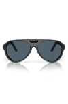 Costa Del Mar Grand Catalina 59mm Polarized Pilot Sunglasses In Black