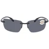 Costa Del Mar Gulf Shore Gray Polarized Polycarbonate Unisex Sunglasses Gsh 11 Ogp 66 In Black