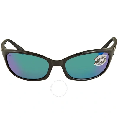 Costa Del Mar Harpoon Green Mirror Polarized Black Men's Sunglasses Hr 11 Ogmglp 61 In Black / Green