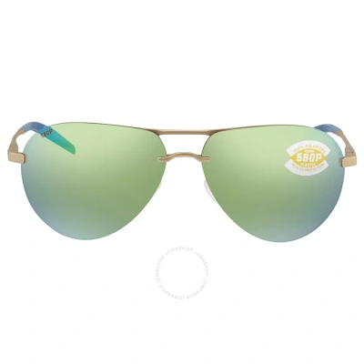 Costa Del Mar Helo Green Mirror Polarized Polycarbonate Unisex Sunglasses Hlo 243 Ogmp 61
