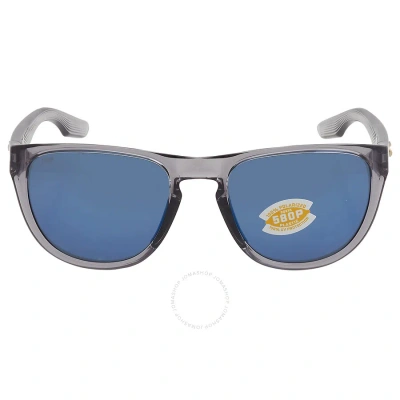 Costa Del Mar Irie Blue Mirror Polarized Polycarbonate Square Unisex Sunglasses 6s9082 908204 55 In Blue / Grey