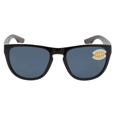 Costa Del Mar Irie Gray Polarized Polycarbonate 580p Aviator Unisex Sunglasses 6s9082 908203 55 In Blue
