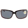 Costa Del Mar Isabela Grey Polarized Polycarbonate Ladies Sunglasses Ib 32 Ogp 64 In Grey