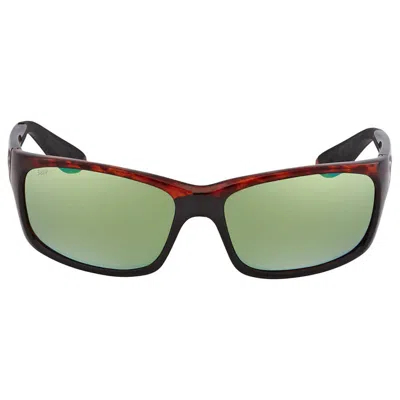 Costa Del Mar Jose Green Mirror Polarized Polycarbonate Wrap Men's Sunglasses 6s9023 902307 62 In Black