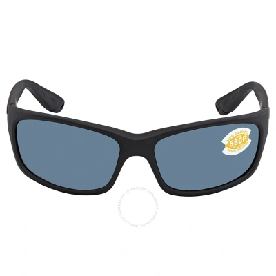 Costa Del Mar Jose Grey Polarized Polycarbonate Rectangular Men's Sunglasses Jo 01 Ogp 62 In Black / Grey