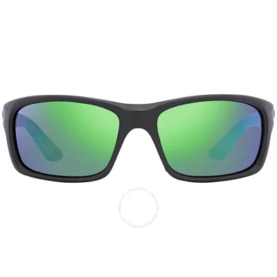 Costa Del Mar Jose Pro Green Mirror Polarized Glass Men's Sunglasses 6s9106 910602 62 In Black / Green