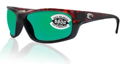 Pre-owned Costa Del Mar Jose Tortoise Frame Green Mirror 580 Glass Polarized Lens