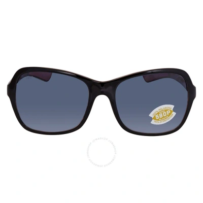 Costa Del Mar Kare Grey Polarized Polycarbonate Unisex Sunglasses Kar 132 Ogp 54 In Black / Gray / Grey