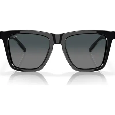 Costa Del Mar Keramas 54mm Polarized Square Sunglasses In Black/gray Gradient 580g