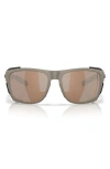 Costa Del Mar King Tide 6 58mm Polarized Rectangular Sunglasses In Neutral